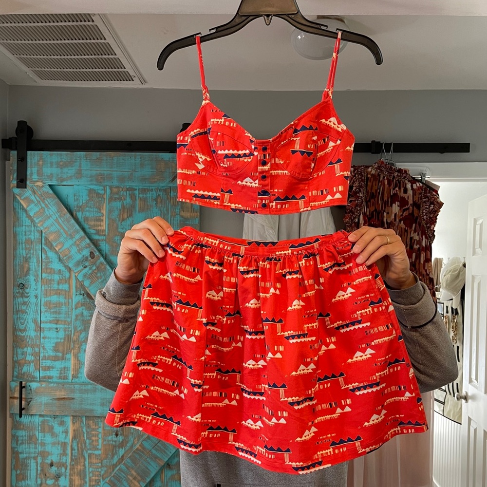PJK patterson kincaid two piece red set